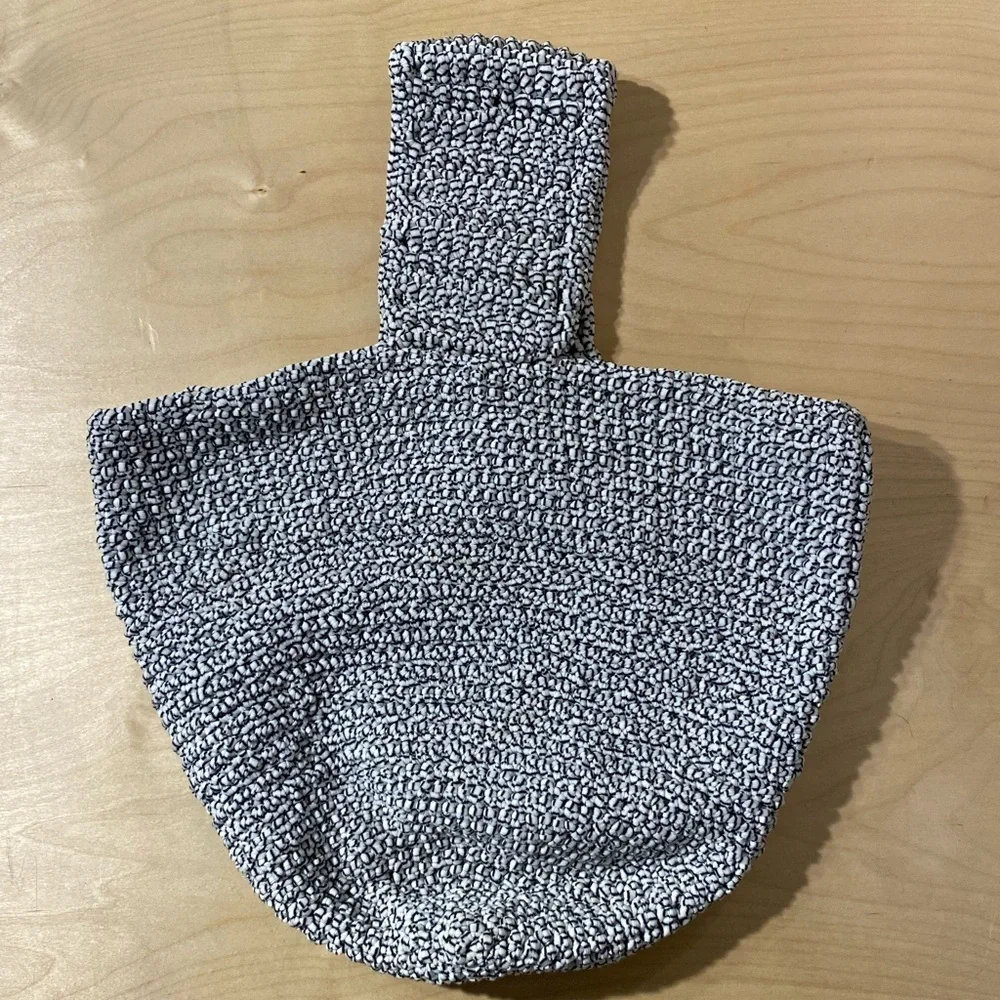 Gray Textured Women Crochet Bag (FC)